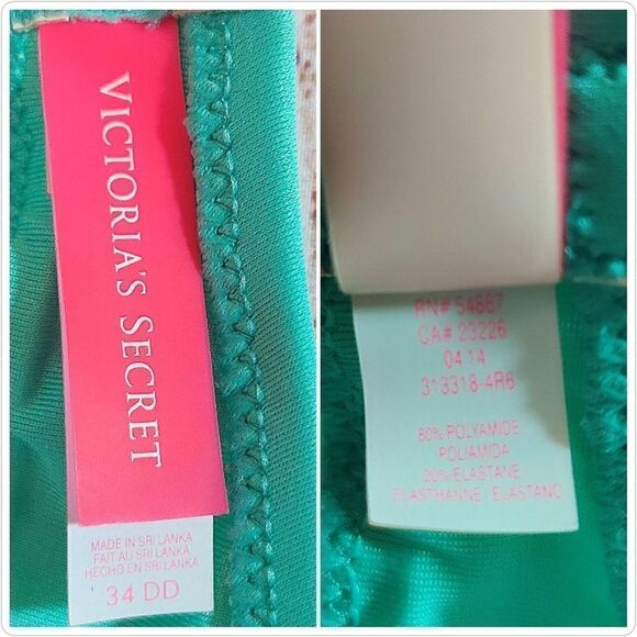 Victoria's Secret ruffled halter bikini top sz 34DD - Picture 8 of 9